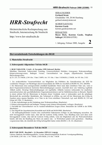 Titelbild Ausgabe 2/2000