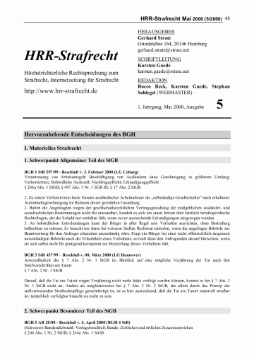 Titelbild Ausgabe 5/2000