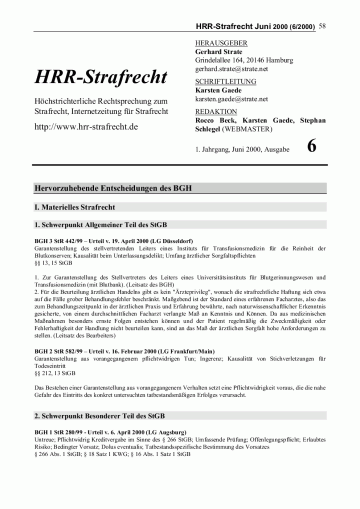 Titelbild Ausgabe 6/2000