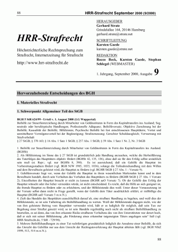 Titelbild Ausgabe 9/2000