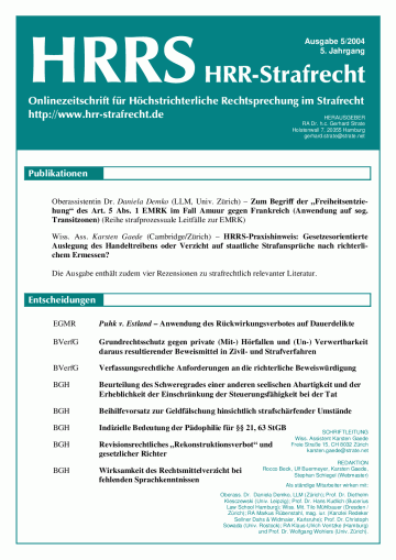 HRRS-Ausgabe Mai 2004