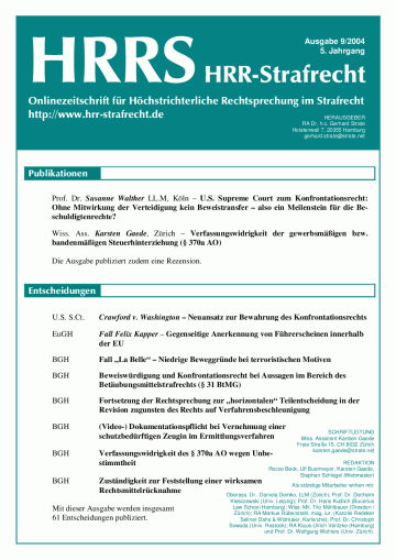 Titelbild Ausgabe 9/2004