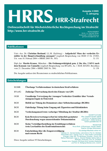 Titelbild Ausgabe 4/2005