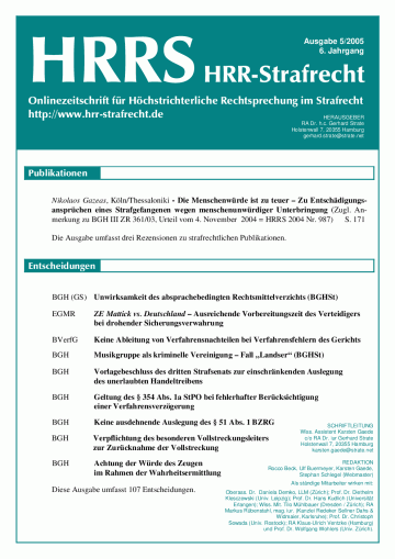 Titelbild Ausgabe 5/2005