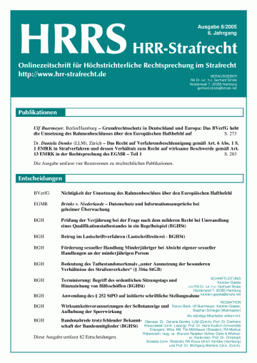 Titelbild Ausgabe 8/2005