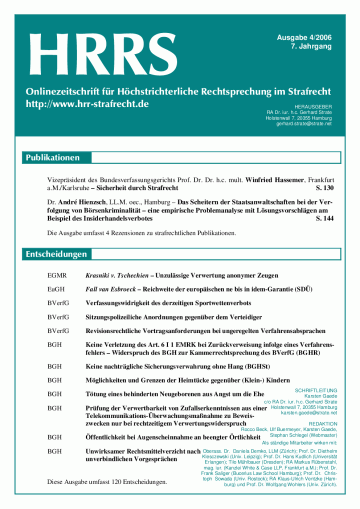 Titelbild Ausgabe 4/2006