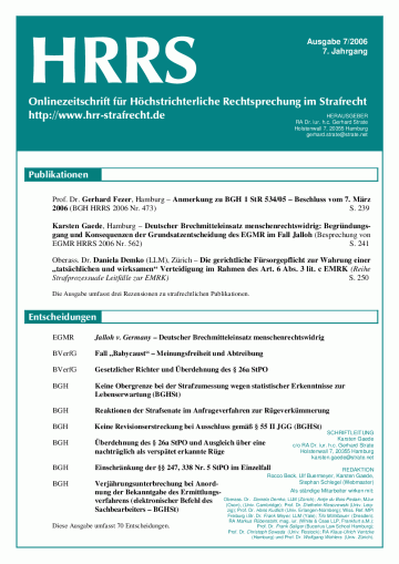 Titelbild Ausgabe 7/2006