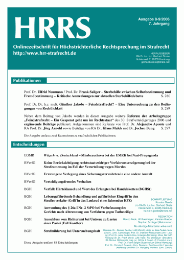 Titelbild Ausgabe 8-9/2006