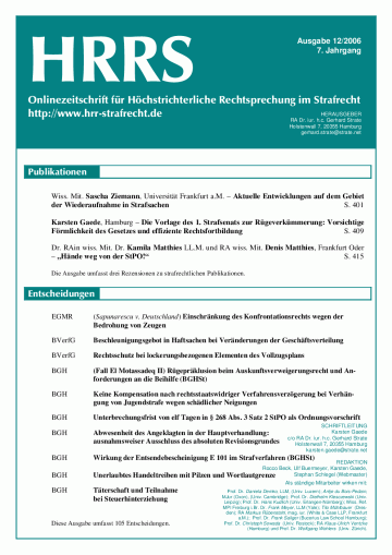 Titelbild Ausgabe 12/2006