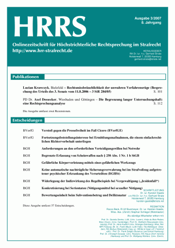 HRRS-Ausgabe März 2007