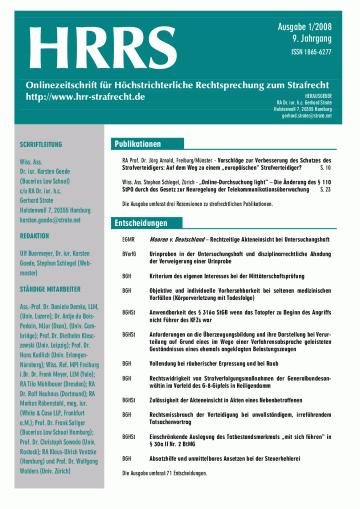 Titelbild Ausgabe 1/2008