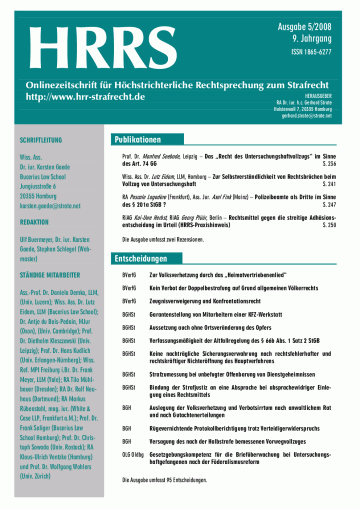 Titelbild Ausgabe 5/2008