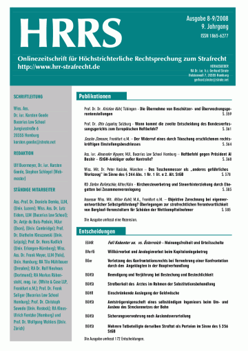 Titelbild Ausgabe 8/2008