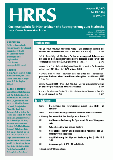 HRRS-Ausgabe Oktober 2013