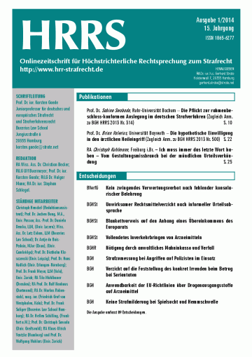 Titelbild Ausgabe 1/2014