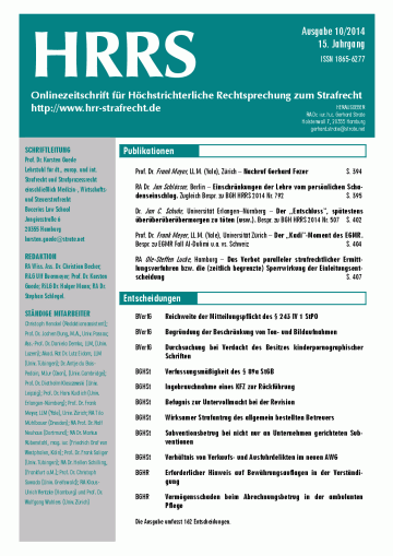 Titelbild Ausgabe 10/2014