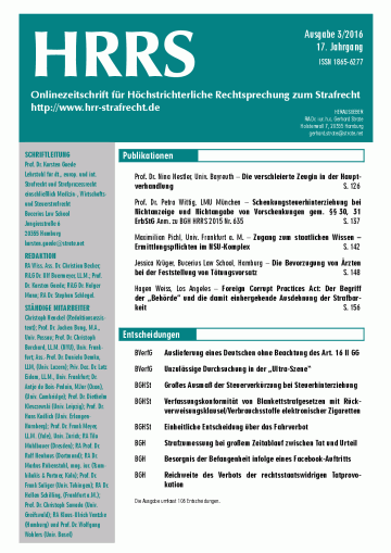 HRRS-Ausgabe März 2016