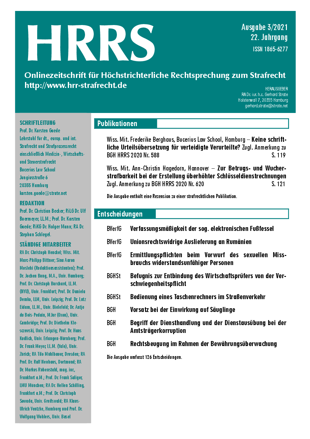 Titelbild Ausgabe 3/2021