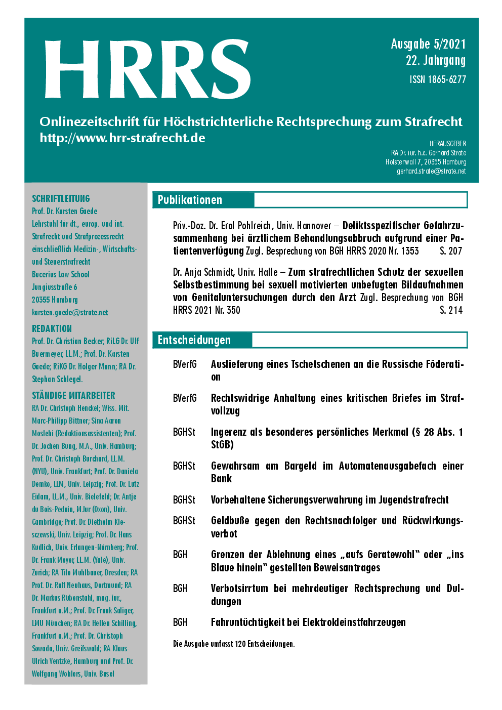 Titelbild Ausgabe 5/2021