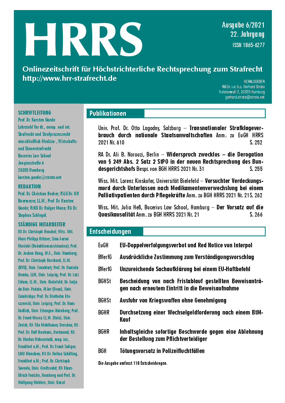 Titelbild Ausgabe 6/2021