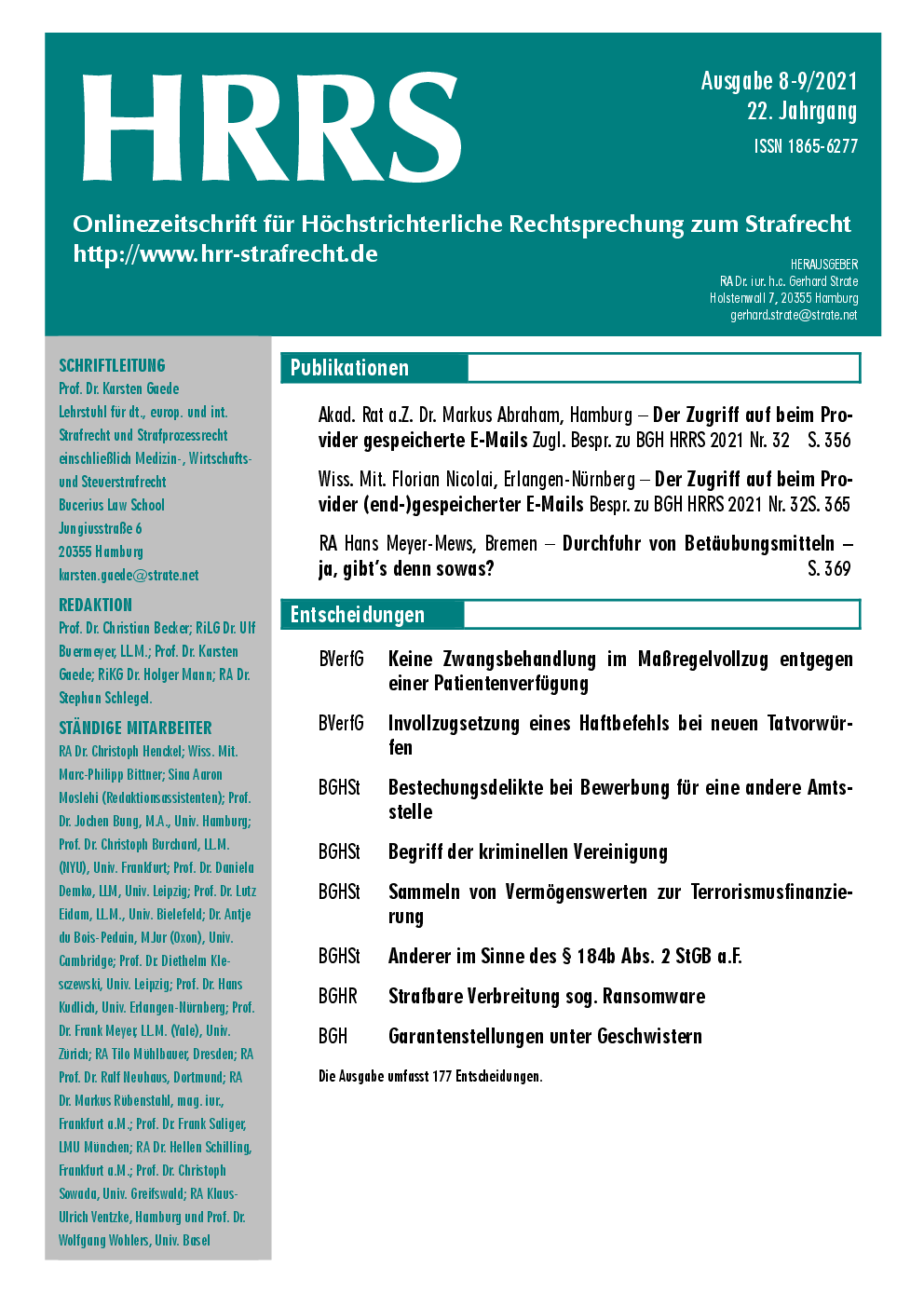 Titelbild Ausgabe 9/2021
