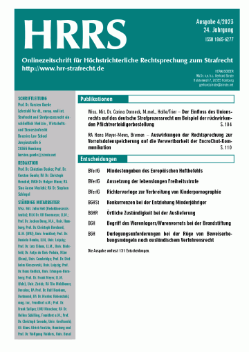HRRS-Ausgabe April 2023