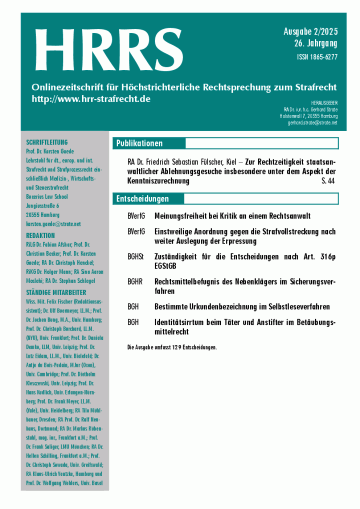 HRRS-Ausgabe Februar 2025