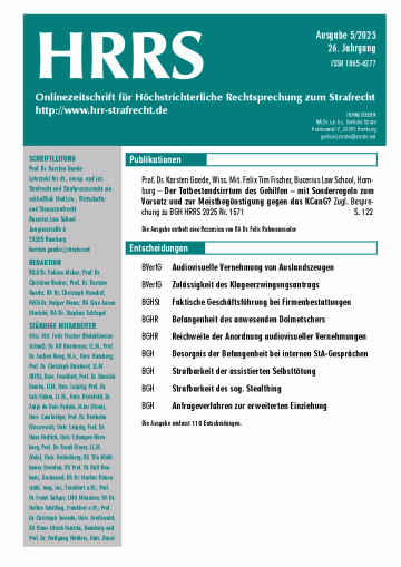 HRRS-Ausgabe Mai 2025