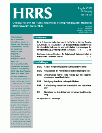 HRRS-Ausgabe Juni 2025