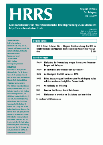 HRRS-Ausgabe Dezember 2025