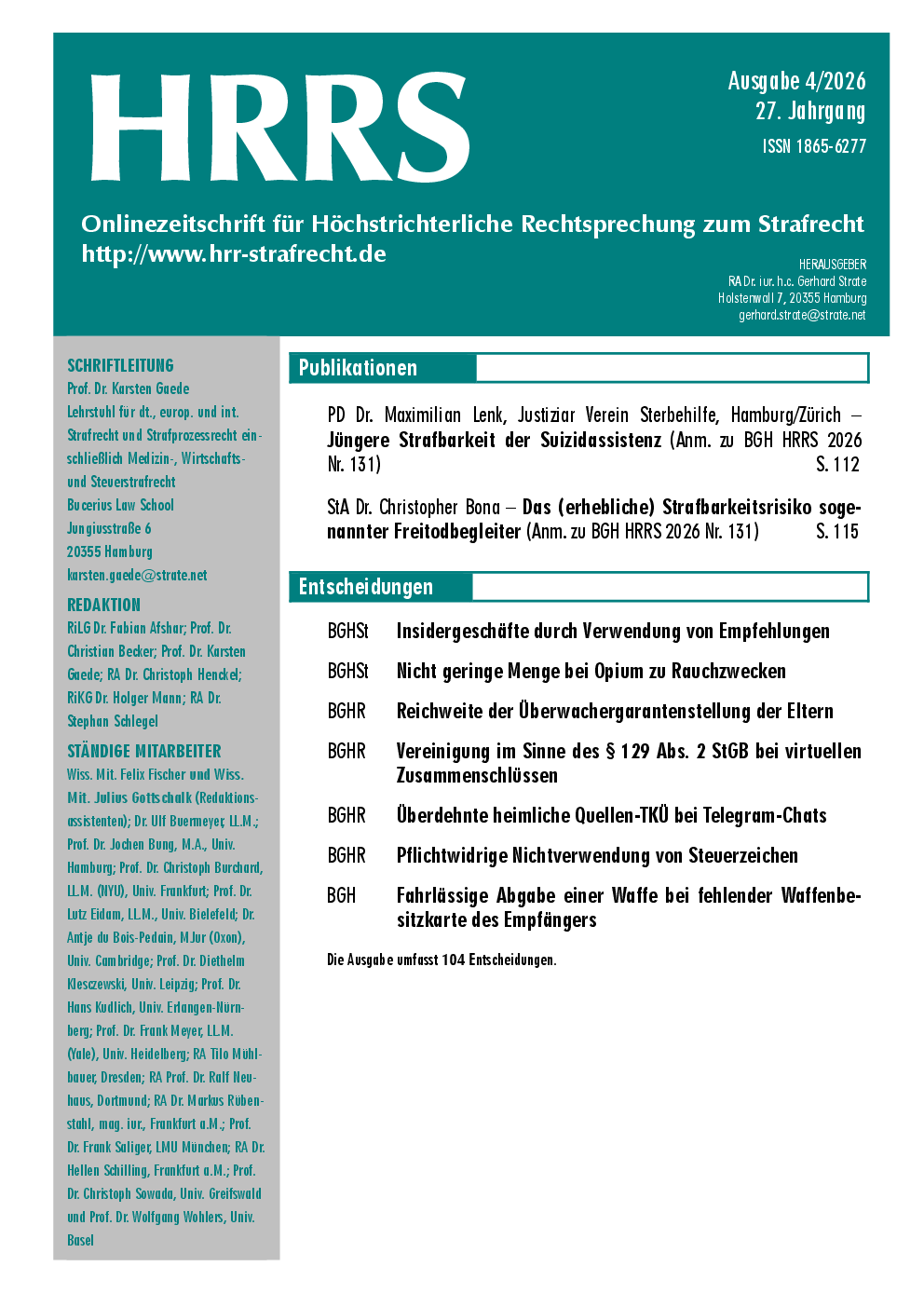 Titelbild Ausgabe 4/2026